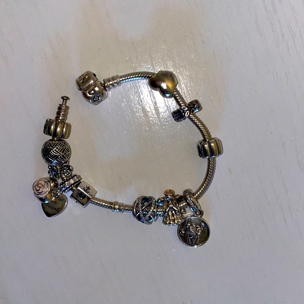 Fully charmed Pandora bracelet for small wrist size
